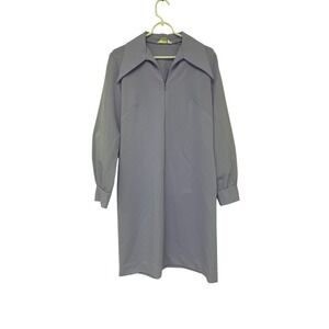 Sears Fashions Shirt Dress Light Purple Womens M Vintage‎ Belted Zip Front